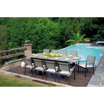 SEDIA DEIVA ESTERNO GIARDINO RESINA LEGNO