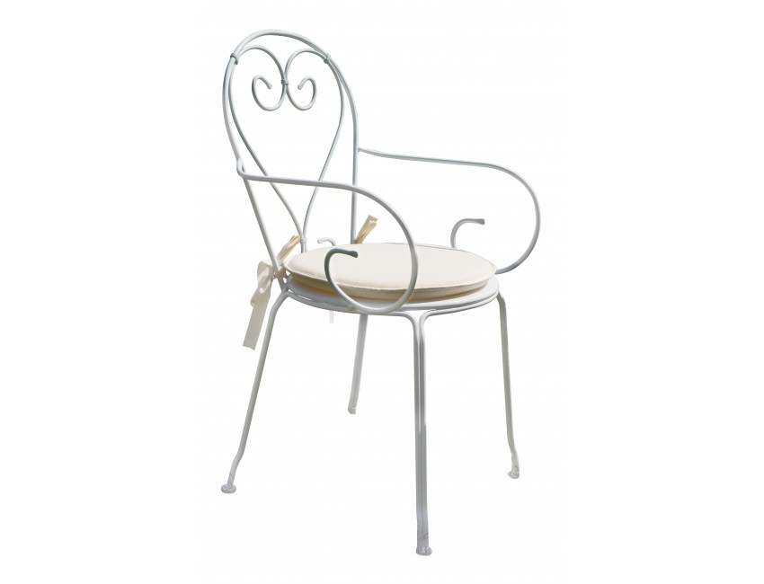 SEDIA SIRMIONE BRACCIOLI ESTERNO GIARDINO FERRO