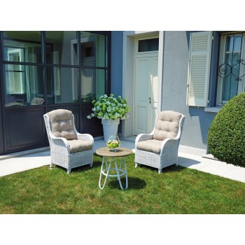 SET AGRA SALOTTO ESTERNO GIARDINO POLTRONE TAVOLINO CUSCINI COMPLETO