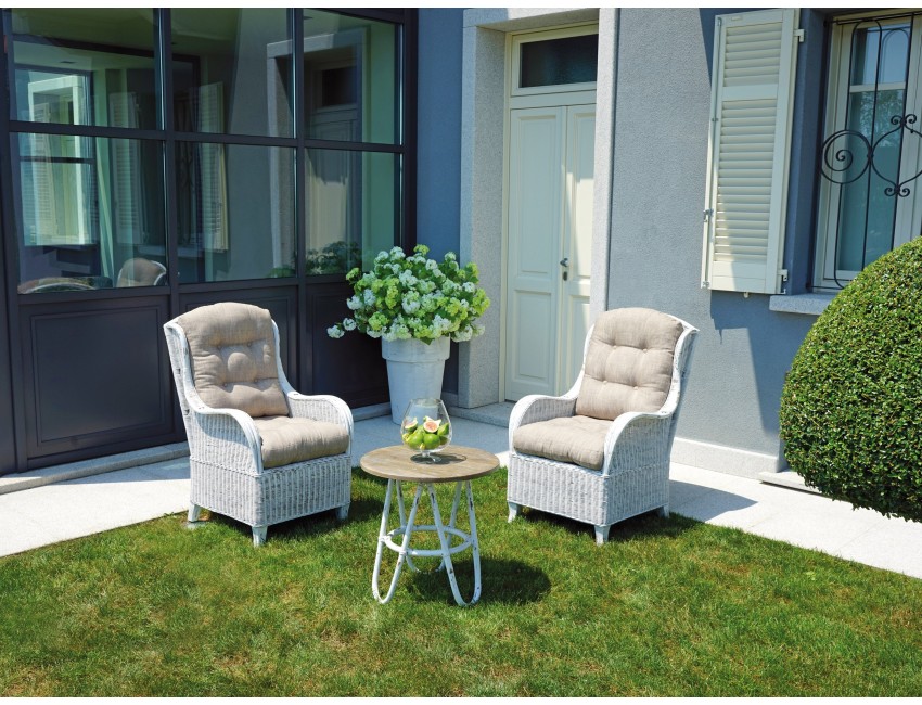 SET AGRA SALOTTO ESTERNO GIARDINO POLTRONE TAVOLINO CUSCINI COMPLETO