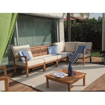 POLTRONA FLOR ANGOLO ESTERNO GIARDINO LEGNO ROBINIA