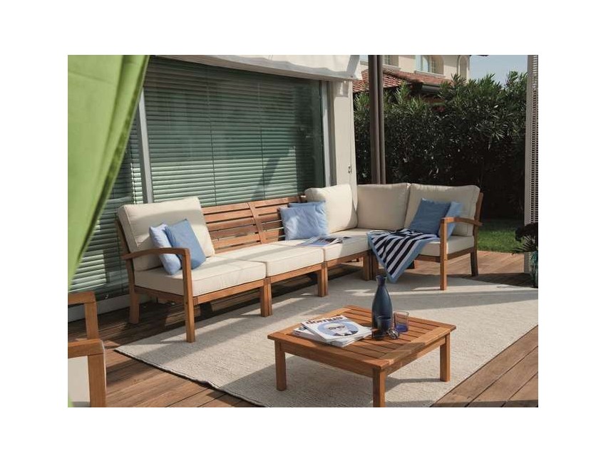 POLTRONA FLOR ESTERNO GIARDINO LEGNO ROBINIA