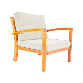 POLTRONA FLOR CUSCINI ARREDO ESTERNO SALOTTO LEGNO ROBINIA