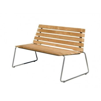 PANCA OPERA ESTERNO GIARDINO ACCIAIO LEGNO TEAK