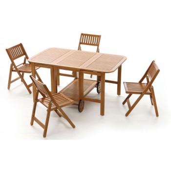 SET GIARDINO LEGNO ACACIA...