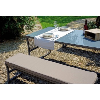 SET VILLASIMIUS PANCHE TAVOLO CUSCINI ESTERNO GIARDINO FERRO