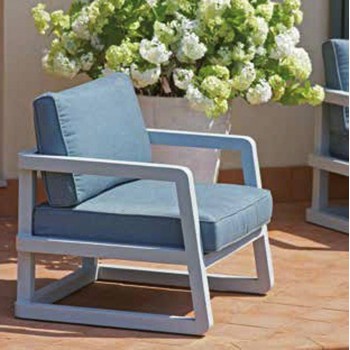 SET RIO DE JANEIRO POLTRONA DIVANO CUSCINI ESTERNO GIARDINO ALLUMINIO