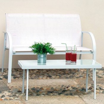 SET FANO ESTERNO GIARDINO POLTRONE DIVANO TAVOLINO FERRO