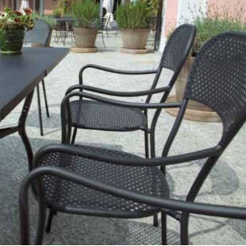 SEDIA INTRA ESTERNO GIARDINO FERRO ANTIRUGGINE