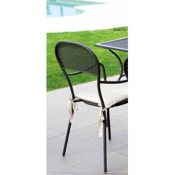 SEDIA INTRA ESTERNO GIARDINO FERRO ANTIRUGGINE