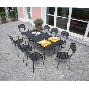 SEDIA INTRA ESTERNO GIARDINO FERRO ANTIRUGGINE