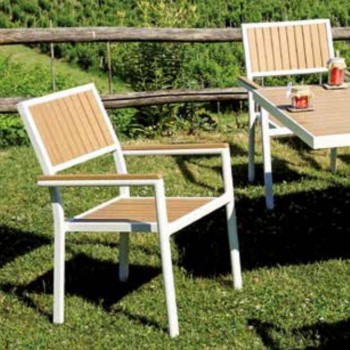 SEDIA CERVINIA ESTERNO GIARDINO LEGNO RESINA