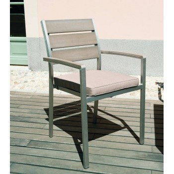 SEDIA VERNAZZA ESTERNO GIARDINO LEGNO RESINA