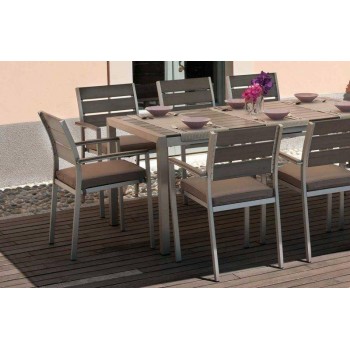 SEDIA VERNAZZA ESTERNO GIARDINO LEGNO RESINA