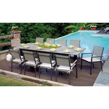 TAVOLO MONTEROSSO ALLUNGABILE ESTERNO GIARDINO LEGNO RESINA