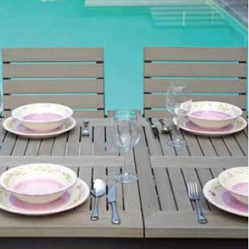 TAVOLO RIOMAGGIORE ALLUNGABILE ESTERNO GIARDINO RESINA LEGNO