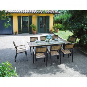 TAVOLO VIGO ALLUNGABILE ESTERNO GIARDINO LEGNO TEAK