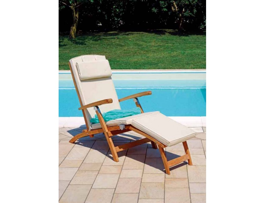 POLTRONA STEAMER ESTERNO GIARDINO LEGNO TEAK