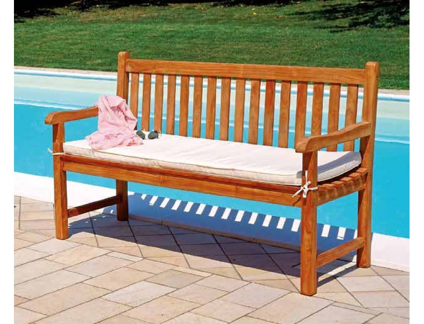 PANCA 3 POSTI LAMPEDUSA ESTERNO GIARDINO LEGNO TEAK