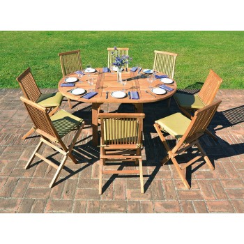 TAVOLO CAPRAIA TONDO ALLUNGABILE ESTERNO GIARDINO LEGNO TEAK