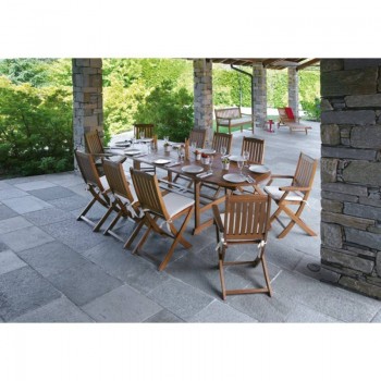 TAVOLO OVALE MALAGA ALLUNGABILE ESTERNO GIARDINO LEGNO ACACIA