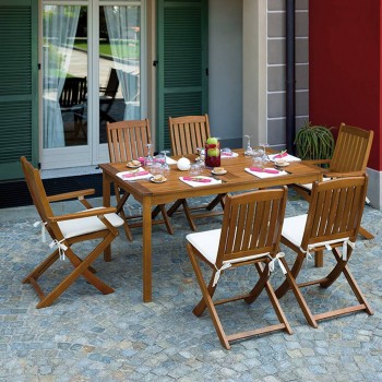 TAVOLO 150X90 GRANADA ESTERNO GIARDINO LEGNO ACACIA