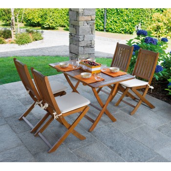 TAVOLO 120 x 70 cm CORDOVA PIEGHEVOLE ESTERNO GIARDINO LEGNO ACACIA