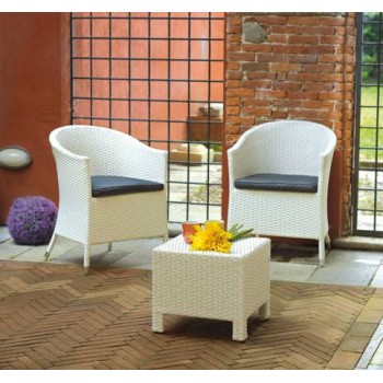TAVOLINO RAVENNA 45X45CM ESTERNO GIARDINO RATTAN