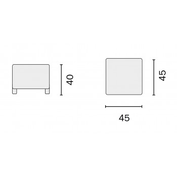 TAVOLINO RAVENNA 45X45CM ESTERNO GIARDINO RATTAN