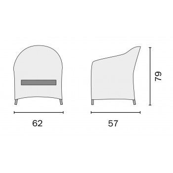 POLTRONA NANCY ESTERNO GIARDINO RATTAN