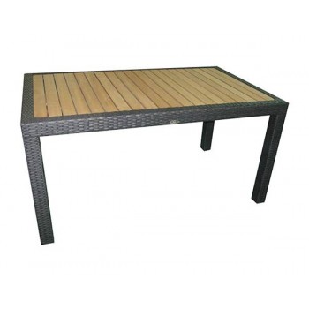 TAVOLO BORDEAUX 150X90 ESTERNO GIARDINO RATTAN