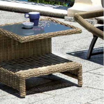 TAVOLINO TRINIDAD 49x49x43cm ESTERNO GIARDINO RATTAN