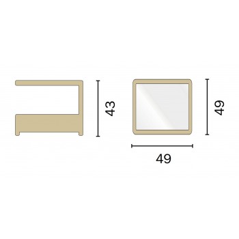 TAVOLINO TRINIDAD 49x49x43cm ESTERNO GIARDINO RATTAN