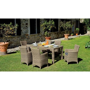 TAVOLO ANTIGUA 180 cm x 100 cm PER ESTERNO GIARDINO