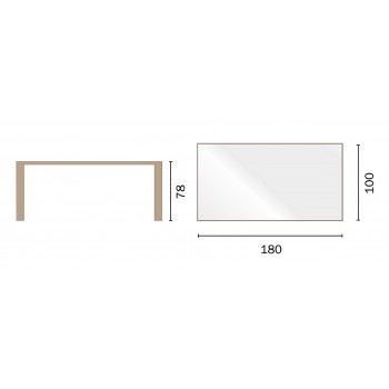 TAVOLO ANTIGUA 180 cm x 100 cm PER ESTERNO GIARDINO