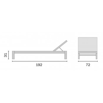 LETTINO SAPRI IMPILABILE ESTERNO GIARDINO