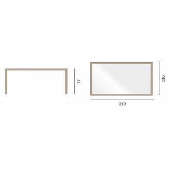 TAVOLO MATERA 210 cm x 110 cm ESTERNO GIARDINO