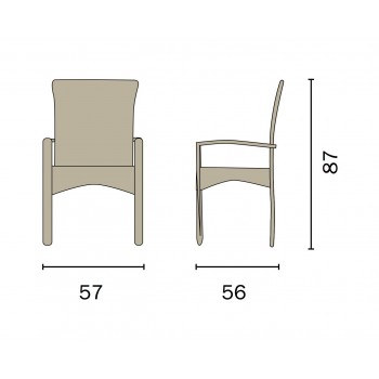 SEDIA LE HAVRE IMPILABILE DA GIARDINO